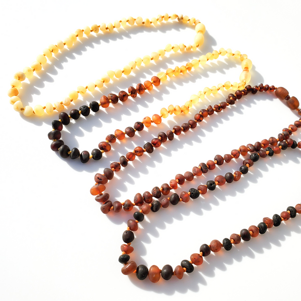 COGNAC/CHERRY Raw Baltic Amber Necklace